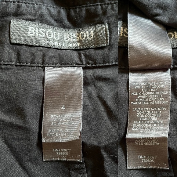 Bisou Bisou Black Deep Cuff Long Shirt, 4 - Picture 11 of 11